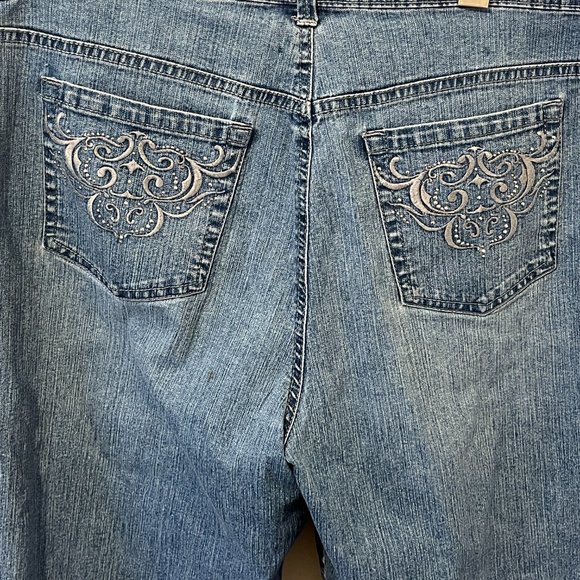 GLORIA VANDERBILT | Women's Amanda Jean Capri Blue Size 14 - Picture 5 of 6